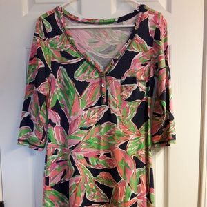 NWOT Lilly Pulitzer Bright Navy In The Vias Palmetto Dress Women's Size S Fit XS